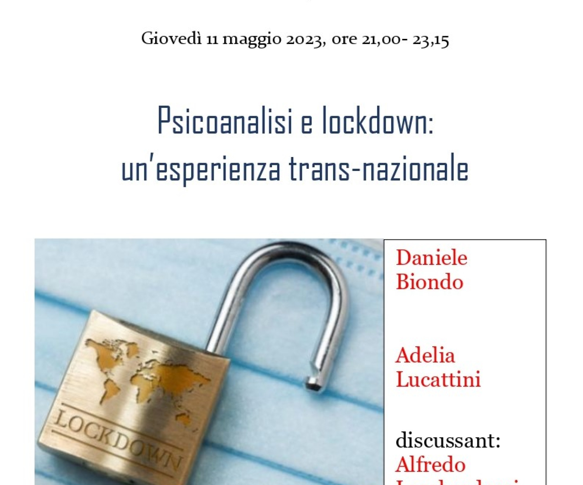 Psicoanalisi e lockdown: un’esperienza trans-nazionale.